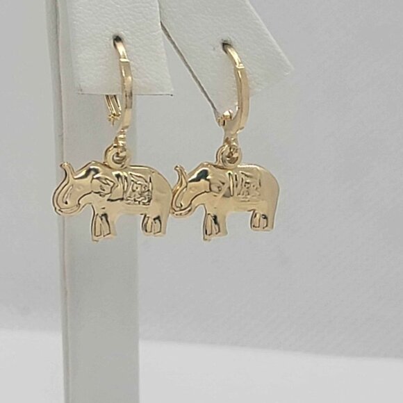 Brand New Brazilian 18k Gold Filled Elephants Earrings - Picture 4 of 5